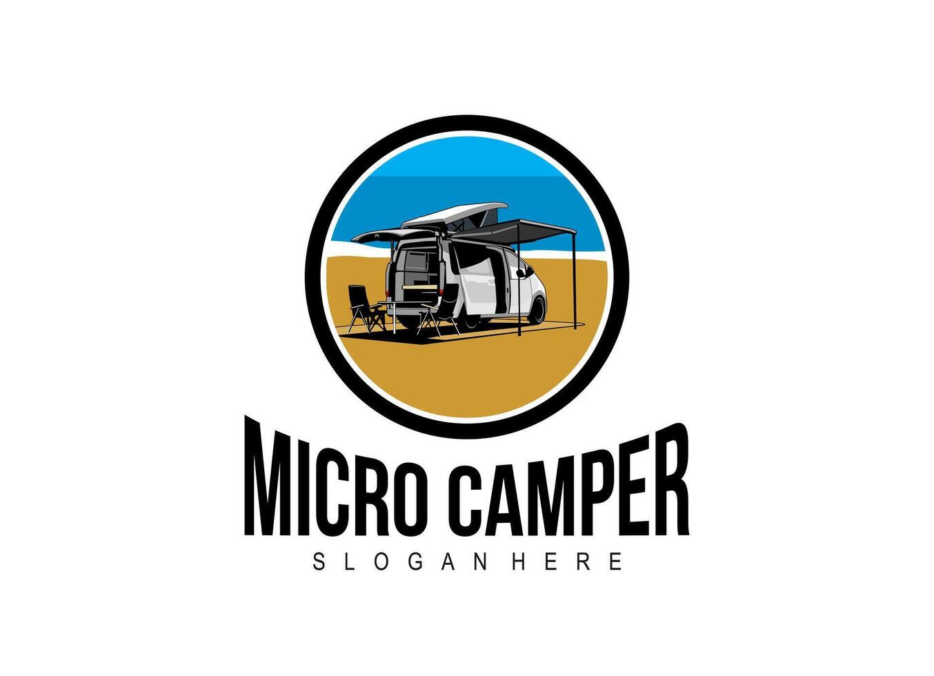 micro caravane illustration conception vecteur