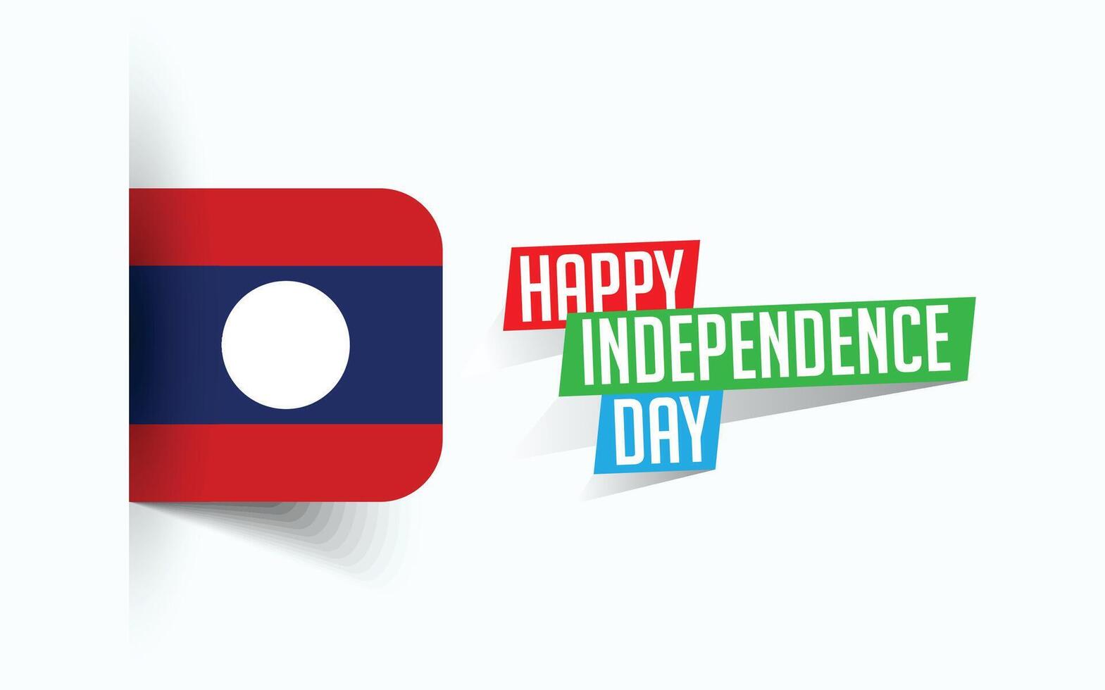 content indépendance journée de Laos illustration, nationale journée affiche, salutation modèle conception, eps la source fichier vecteur
