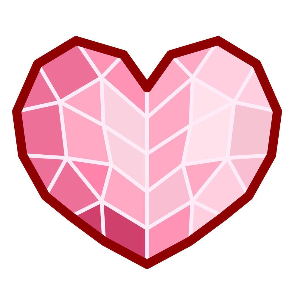 cœur en forme de diamant emoji vecteur