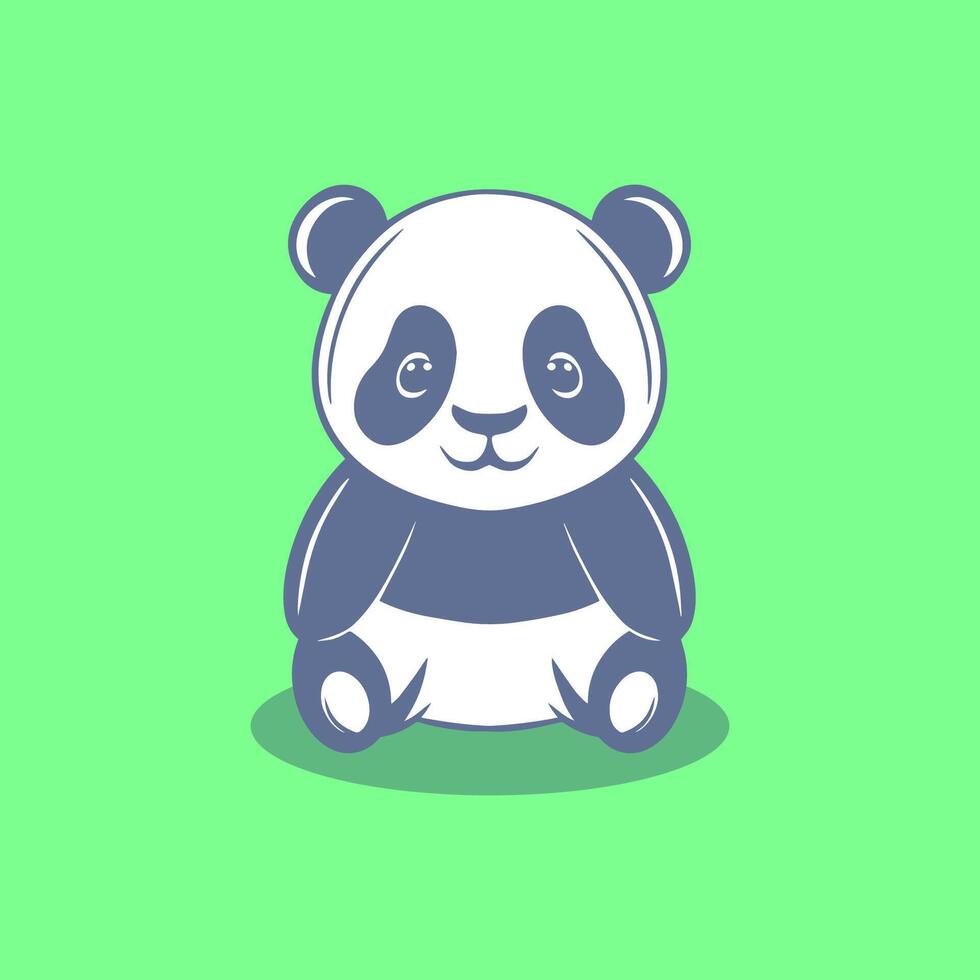 mignonne Panda icône illustration vecteur