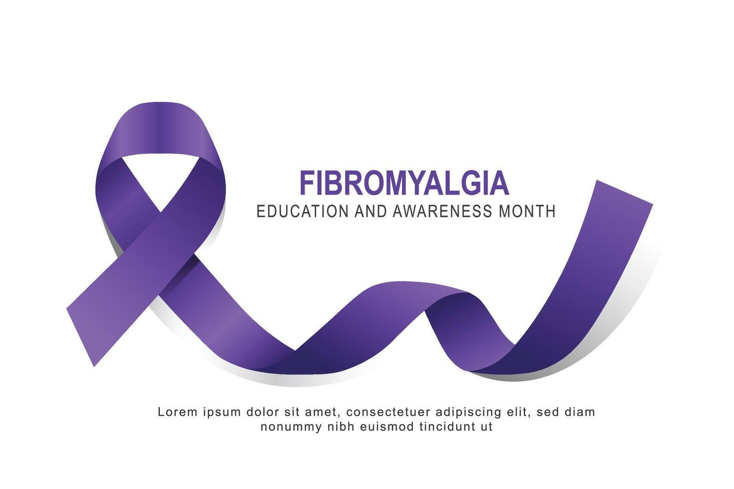 fibromyalgie éducation et conscience mois Contexte. vecteur