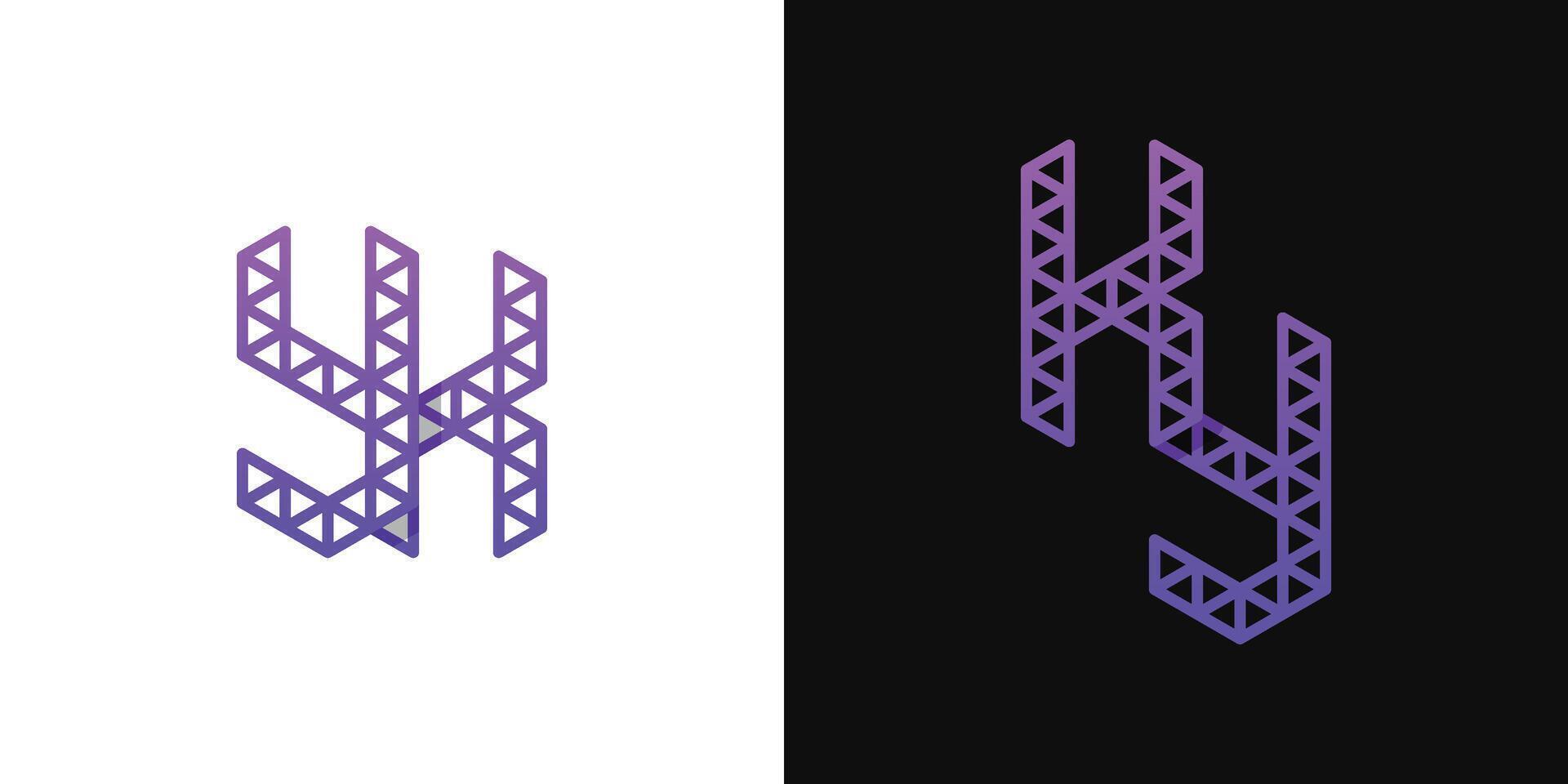 des lettres ky et oui polygone logo, adapté pour affaires en relation à polygone avec ky ou oui initiales vecteur