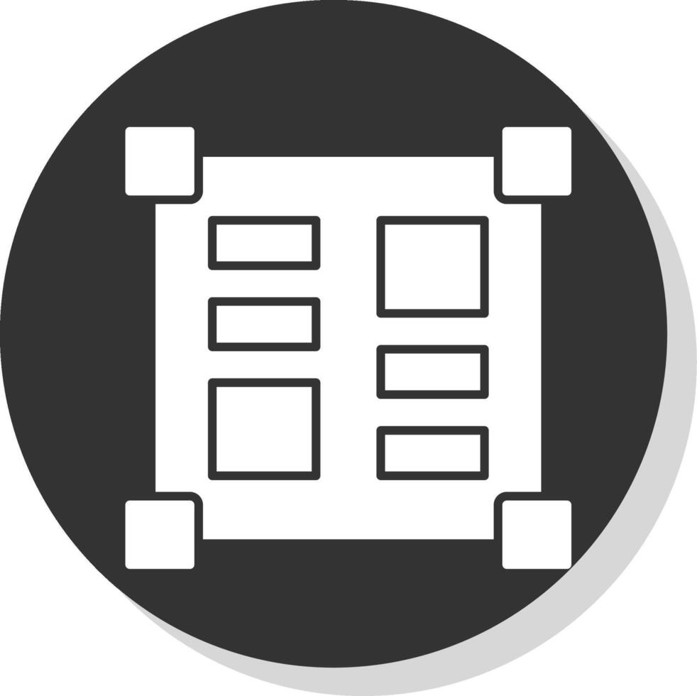 disposition outils glyphe gris cercle icône vecteur