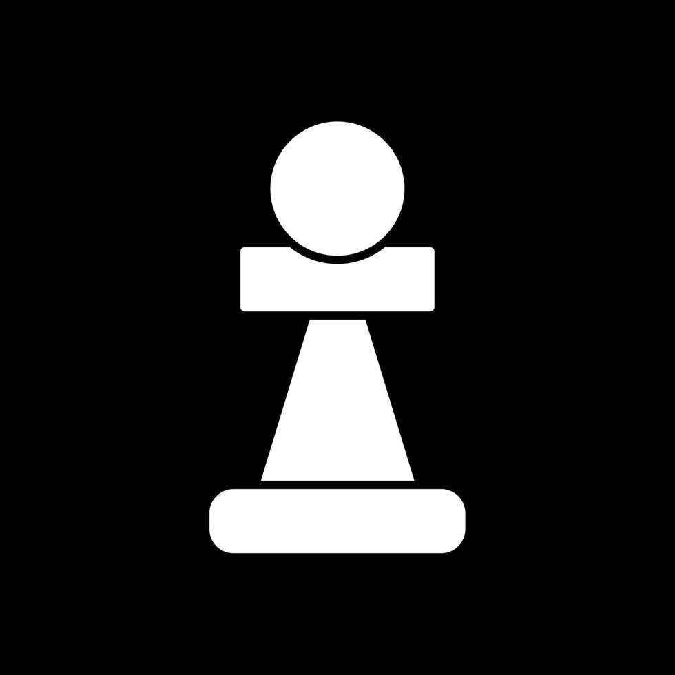 icône inversée de glyphe de pion vecteur