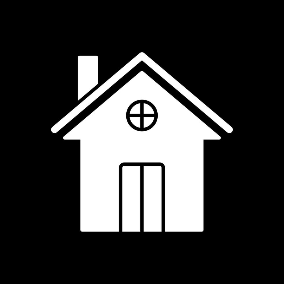 icône inversée de glyphe de maison vecteur