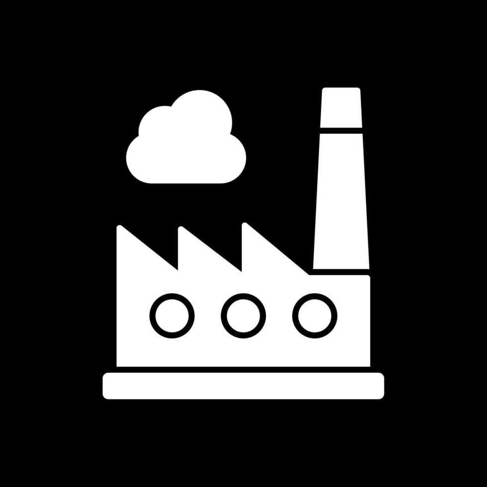 icône inversée de glyphe d'usine vecteur