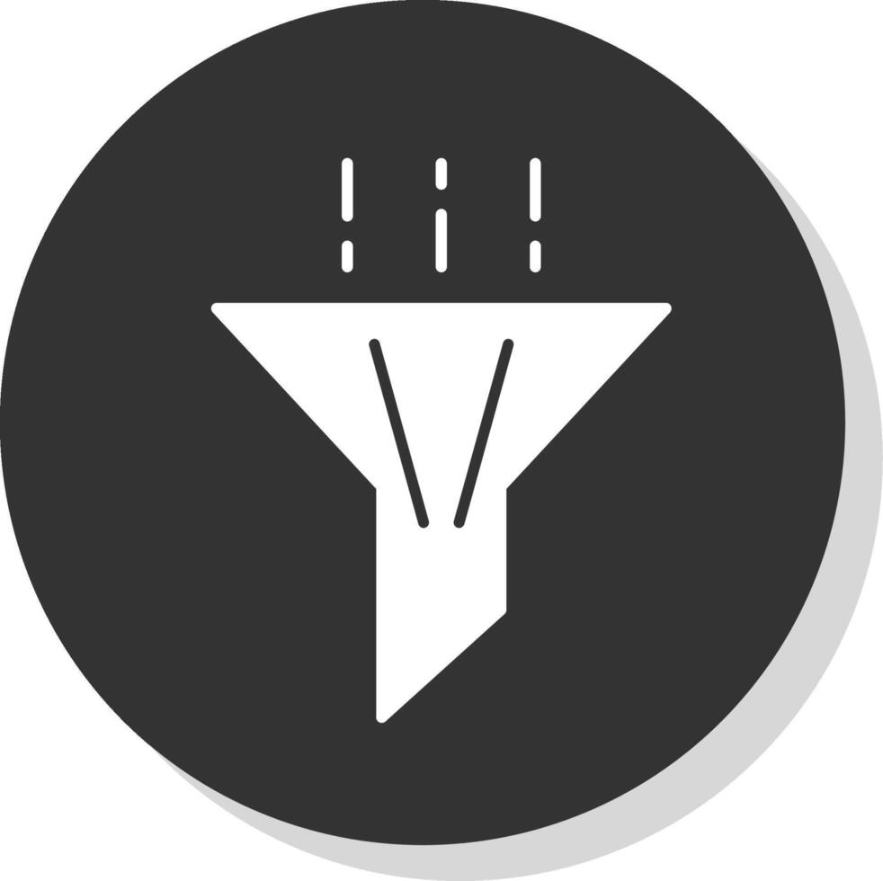 filtre glyphe gris cercle icône vecteur