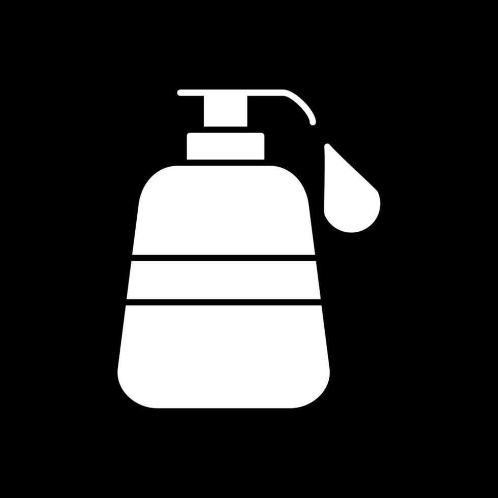 liquide savon glyphe inversé icône vecteur