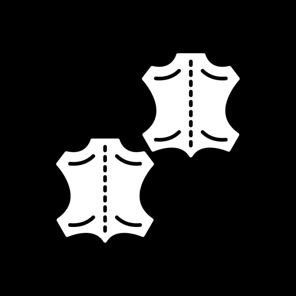 cuir glyphe inversé icône vecteur