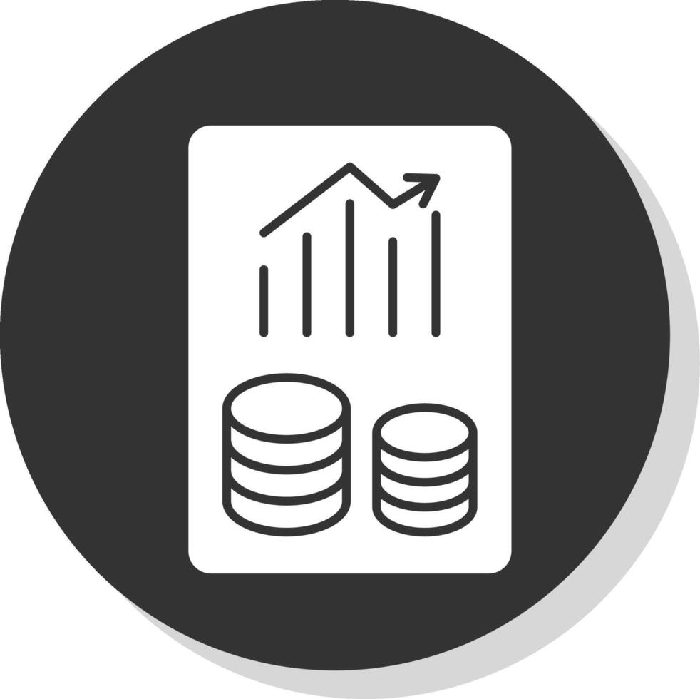 la finance rapport glyphe gris cercle icône vecteur