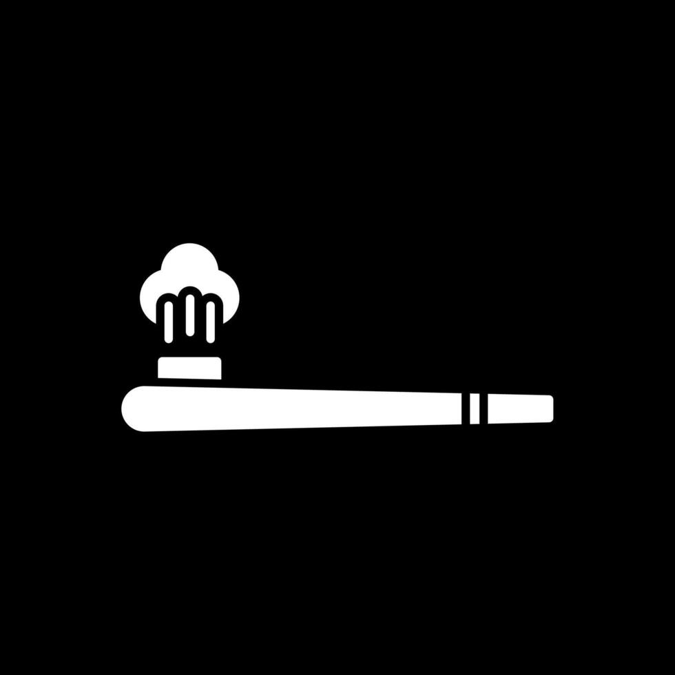 icône inversée de glyphe de pipe à fumer vecteur