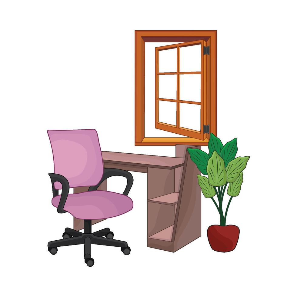 illustration de bureau vecteur