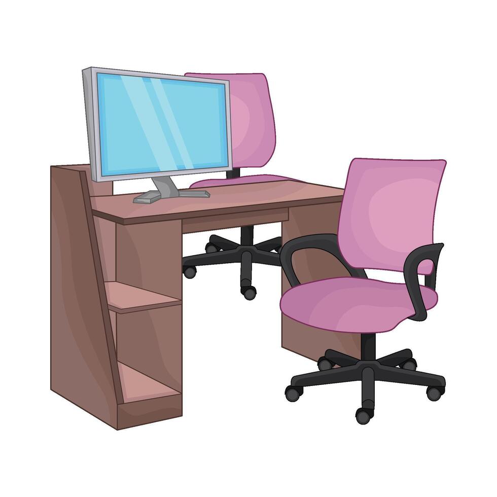 illustration de bureau vecteur