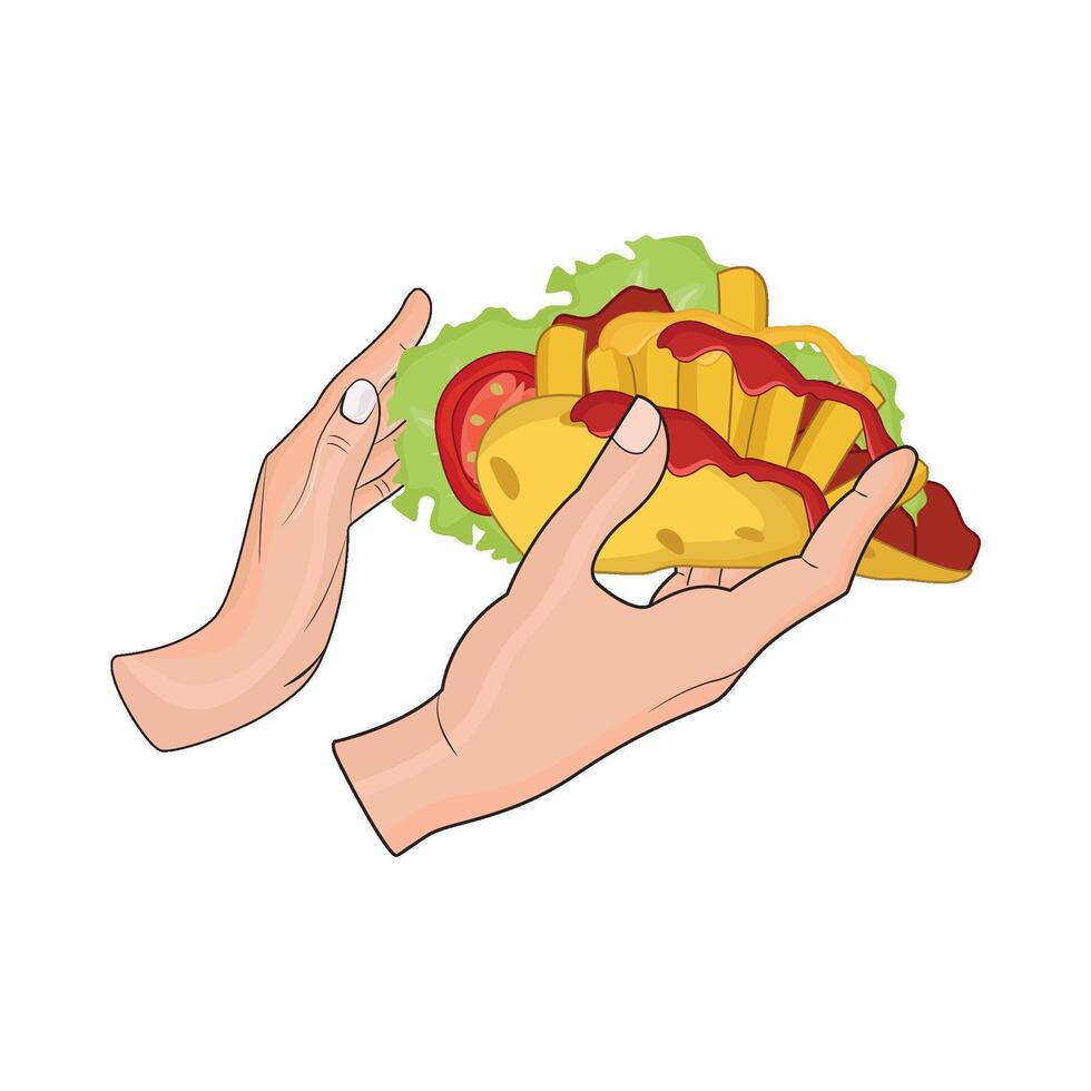 illustration de taco vecteur