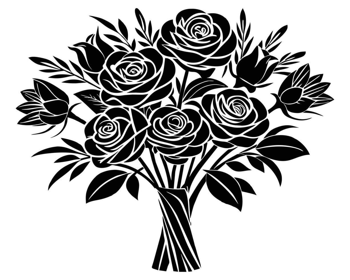 bouquet de des roses illustration vecteur
