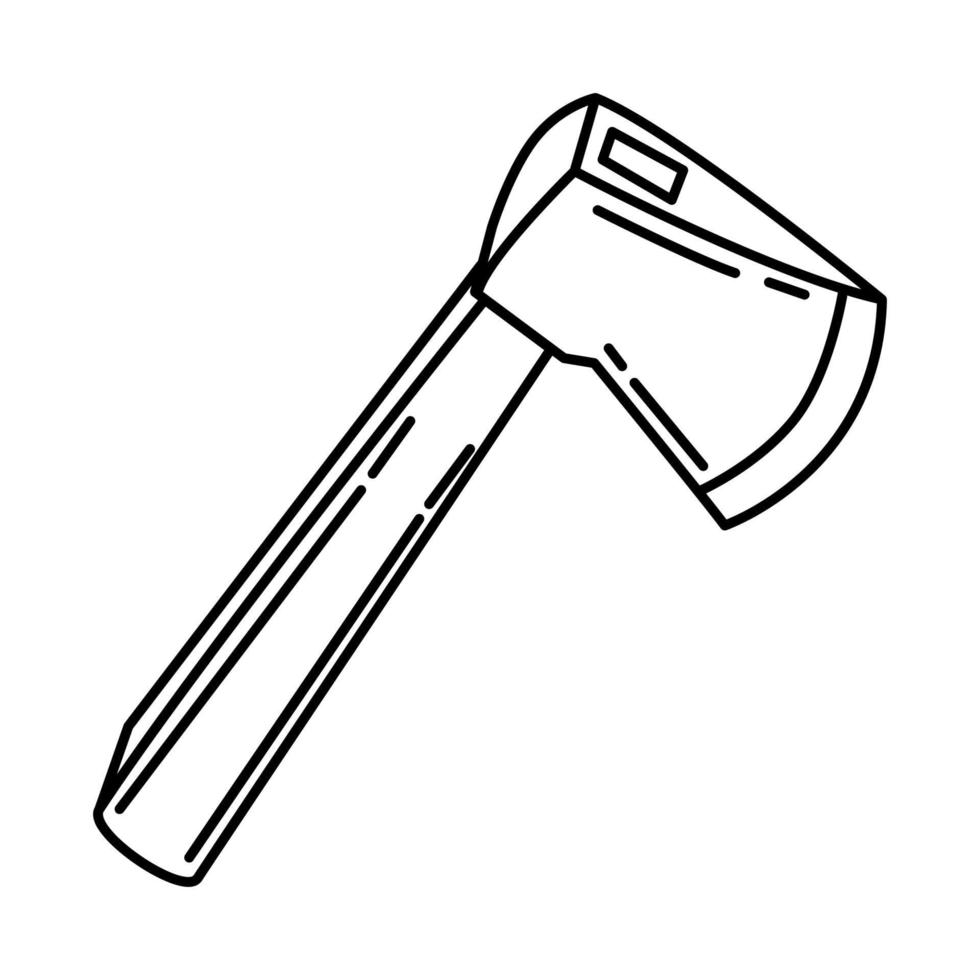 icône de hache de construction. doodle dessinés à la main ou style d'icône de contour vecteur