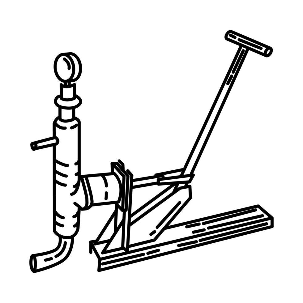 vecteur d'icône de ciment de jointoiement à la main portable. doodle dessinés à la main ou style d'icône de contour