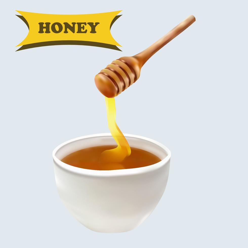 conception de vecteur de miel réaliste