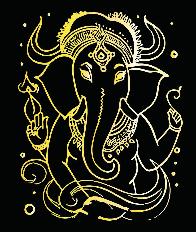 hindou Seigneur shree ganesh image vecteur