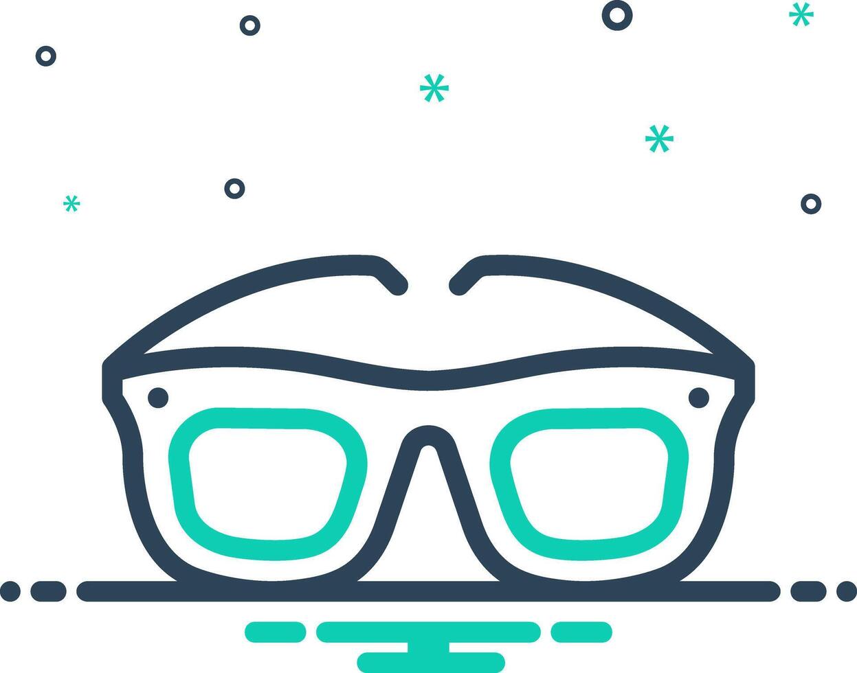 mélanger icône pour des lunettes spécification vecteur