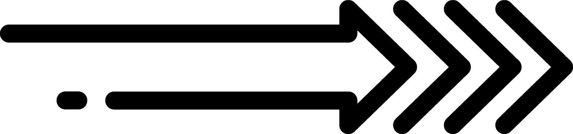noir ligne icône pour suivant vecteur