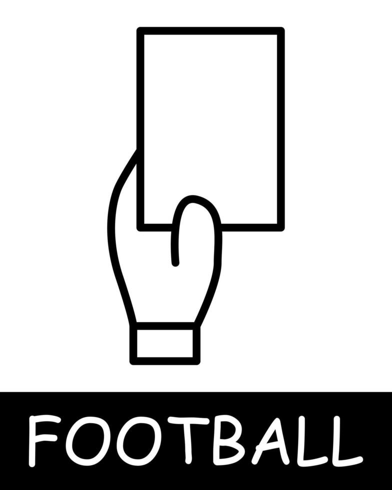 football, carte, violation icône. juge, Châtiment, Extérieur activité, utile passe-temps, des loisirs, des sports équipement et loisir activité. en bonne santé mode de vie concept. vecteur