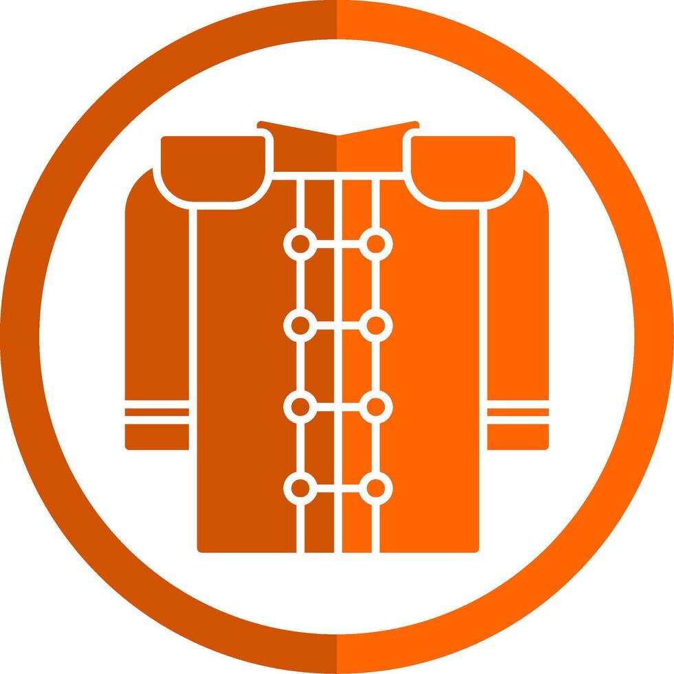 marcher uniforme glyphe Orange cercle icône vecteur