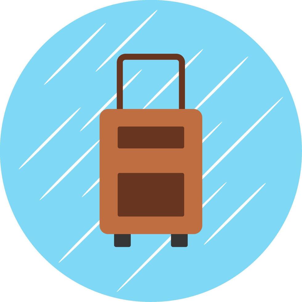 bagage plat bleu cercle icône vecteur