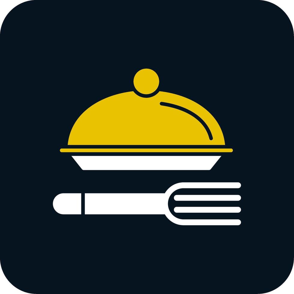icône de deux couleurs de glyphe de repas vecteur