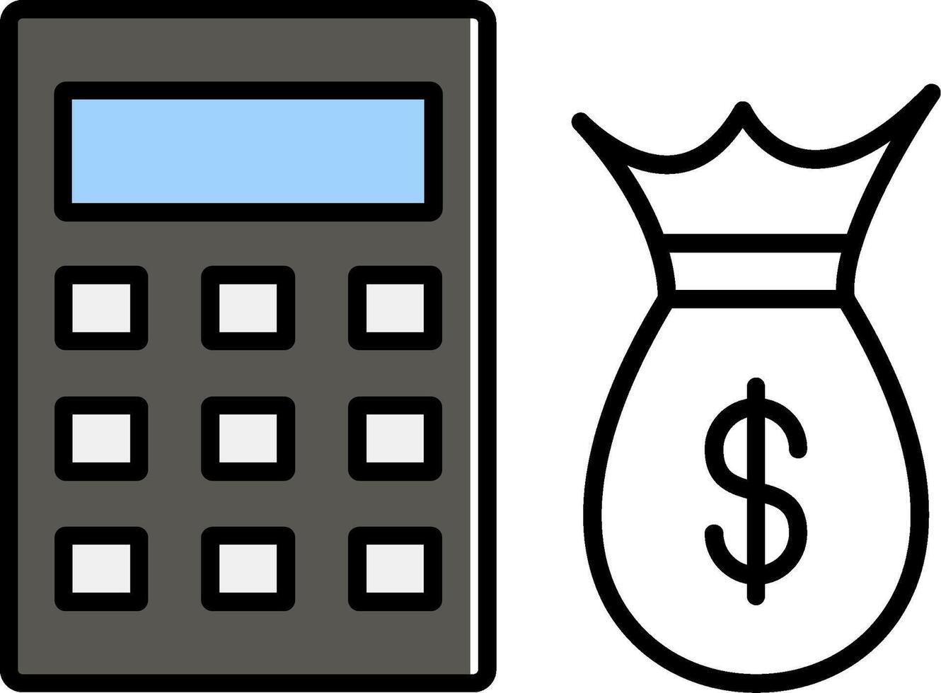 comptabilité rempli moitié Couper icône vecteur