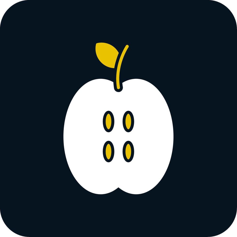 icône de deux couleurs de glyphe de pomme vecteur
