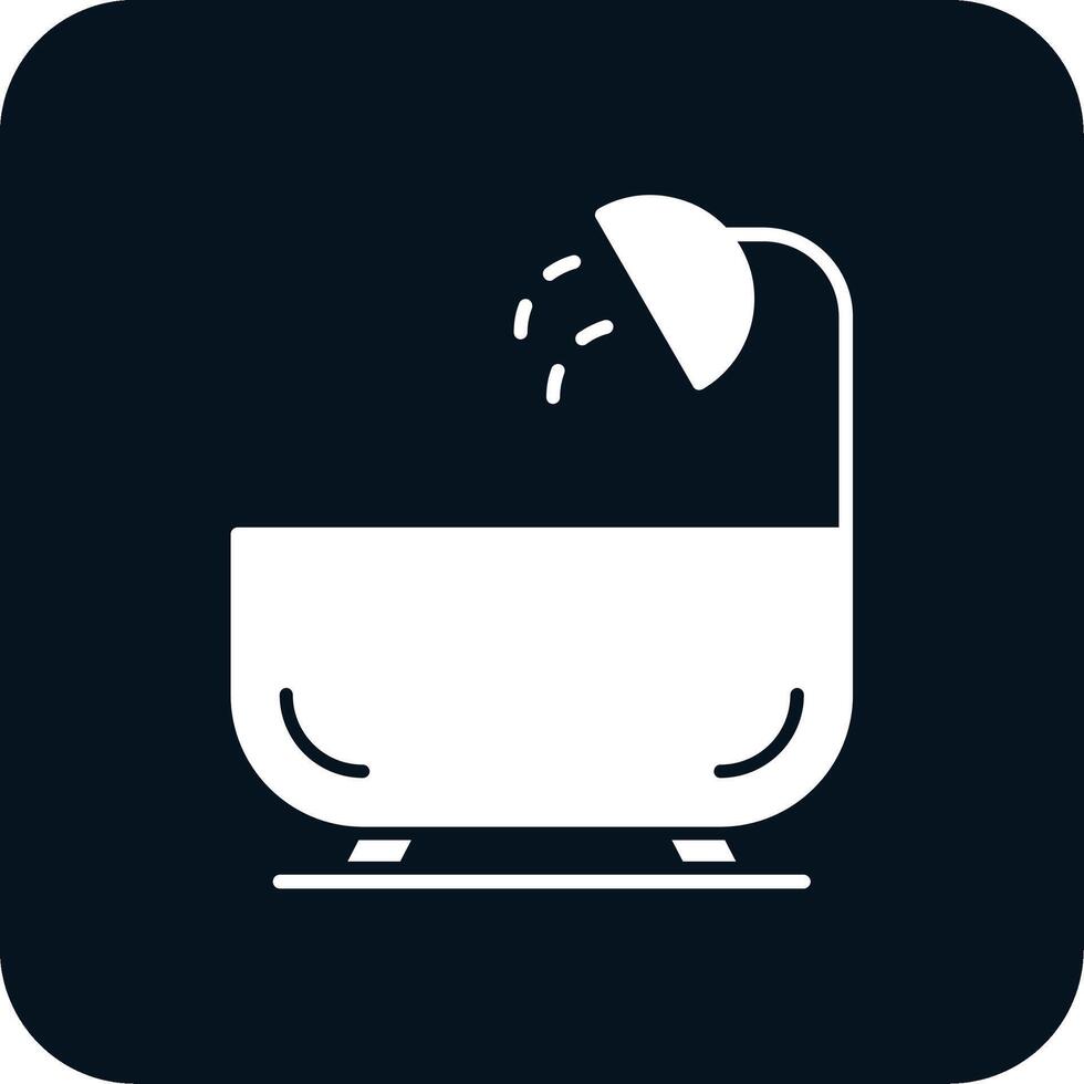 icône de deux couleurs de glyphe de douche vecteur