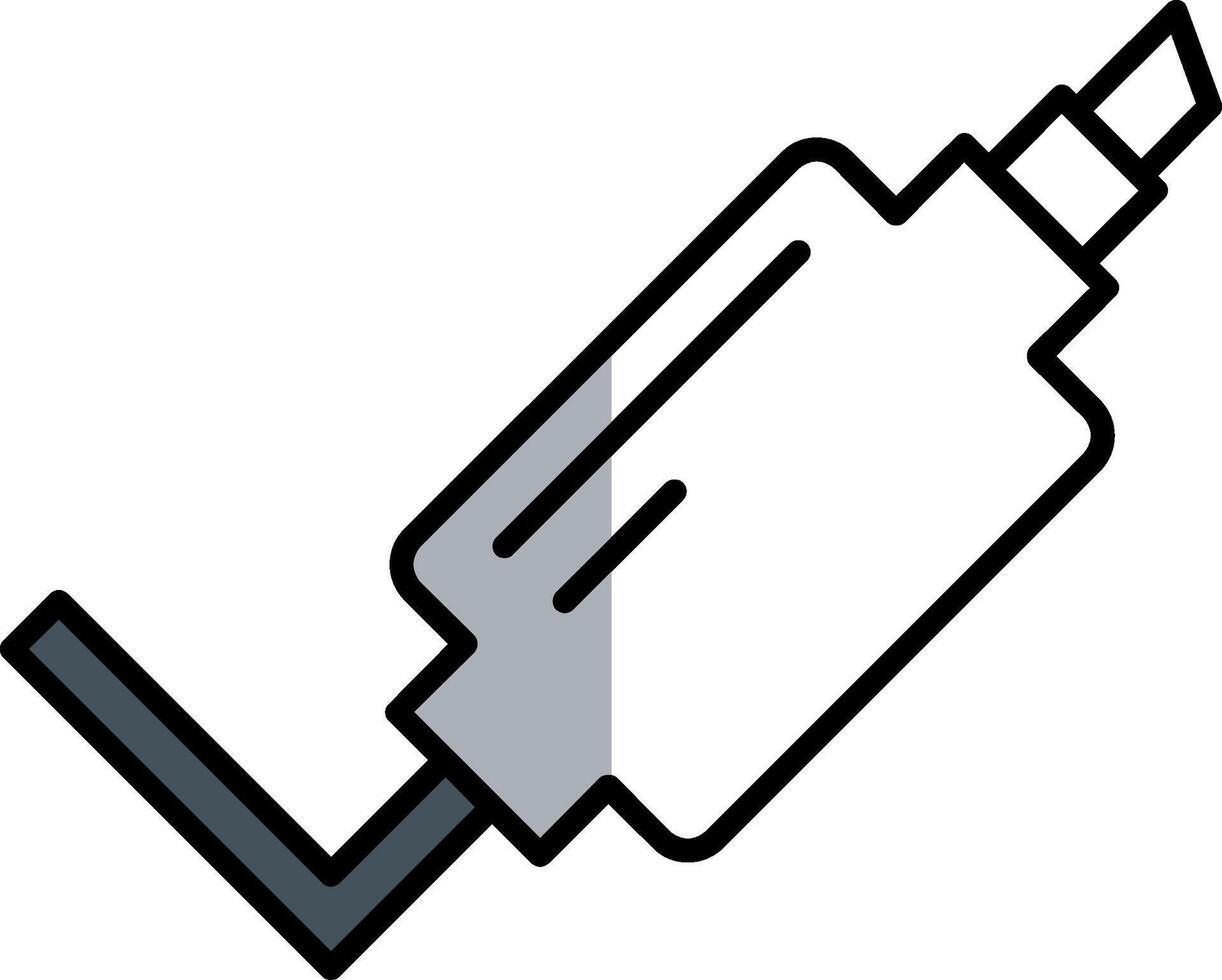 échappement tuyau rempli moitié Couper icône vecteur