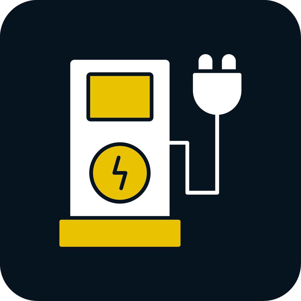 électrique charge glyphe deux Couleur icône vecteur