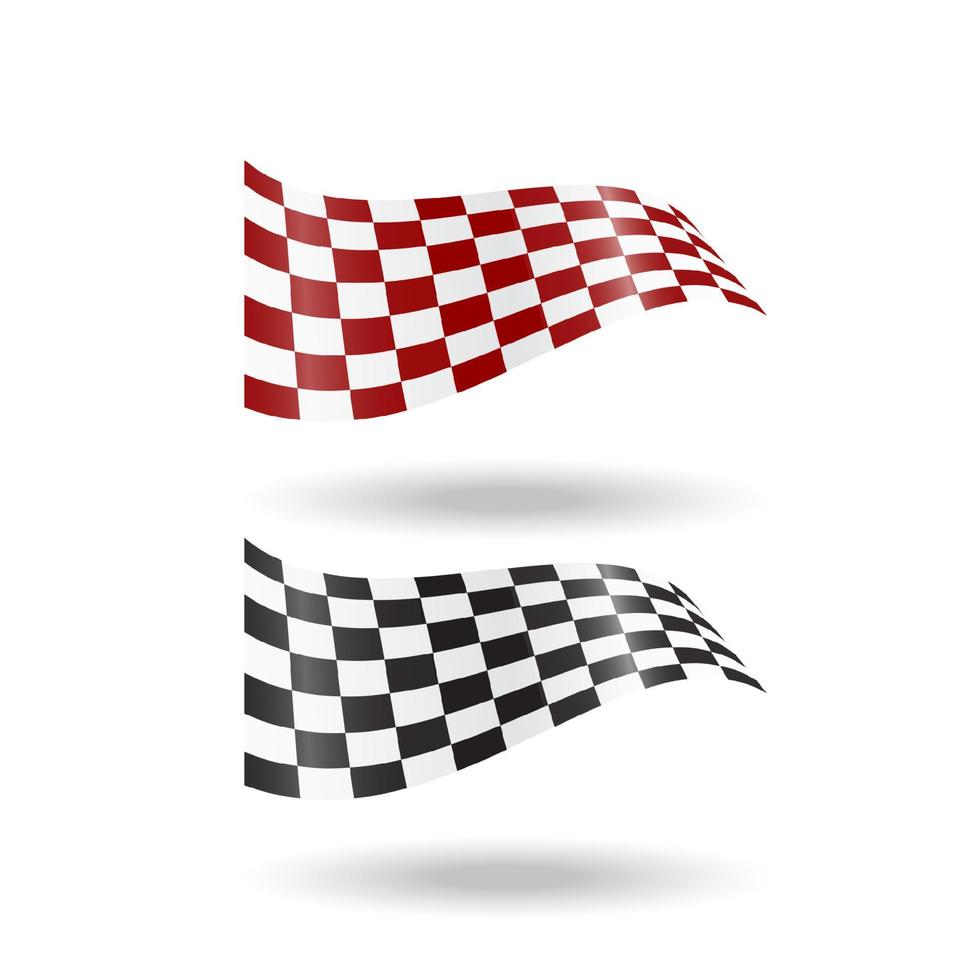 symboles d'icône de vecteur de drapeau de course. modèle de logo de drapeau à damier de conception simple