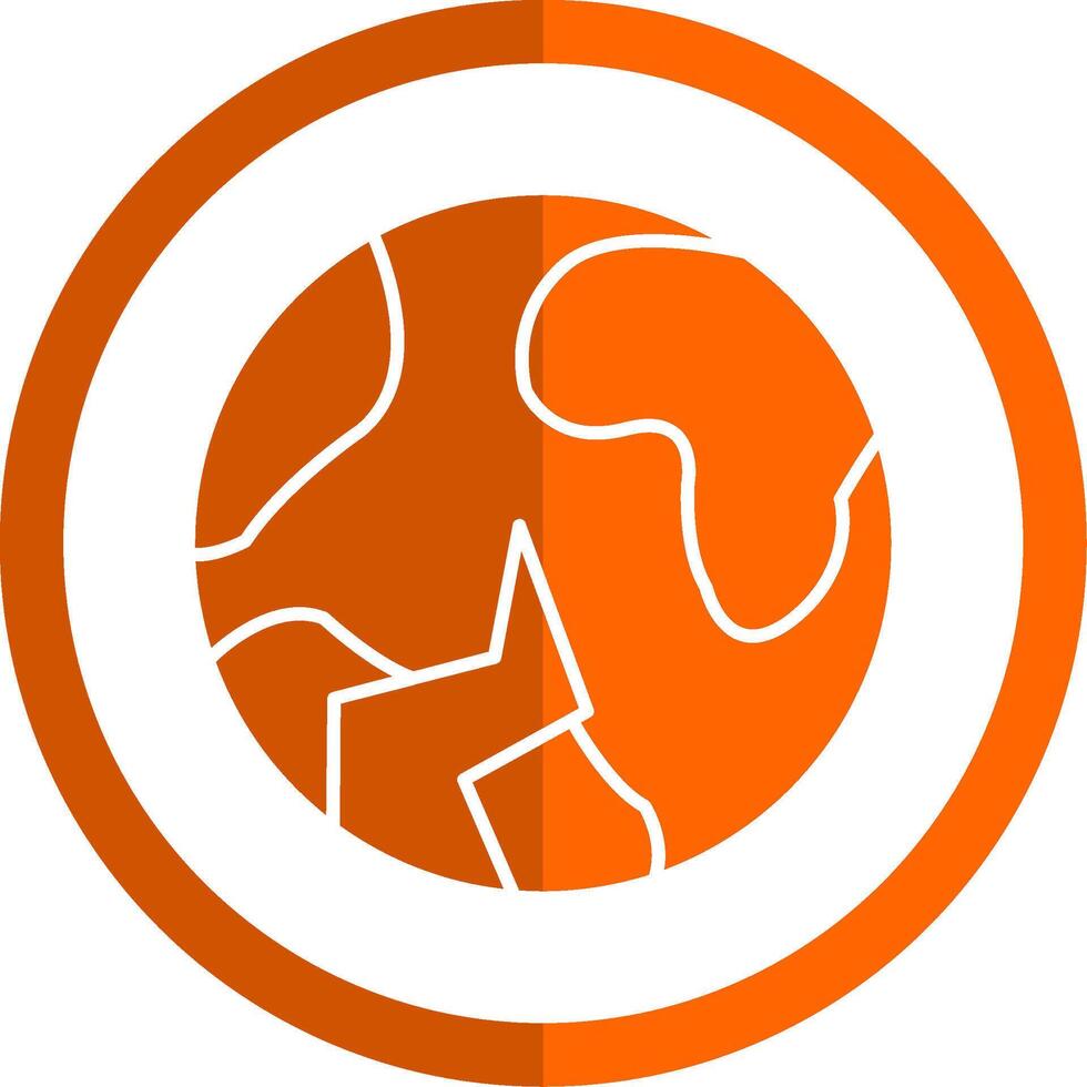 Naturel catastrophe glyphe Orange cercle icône vecteur