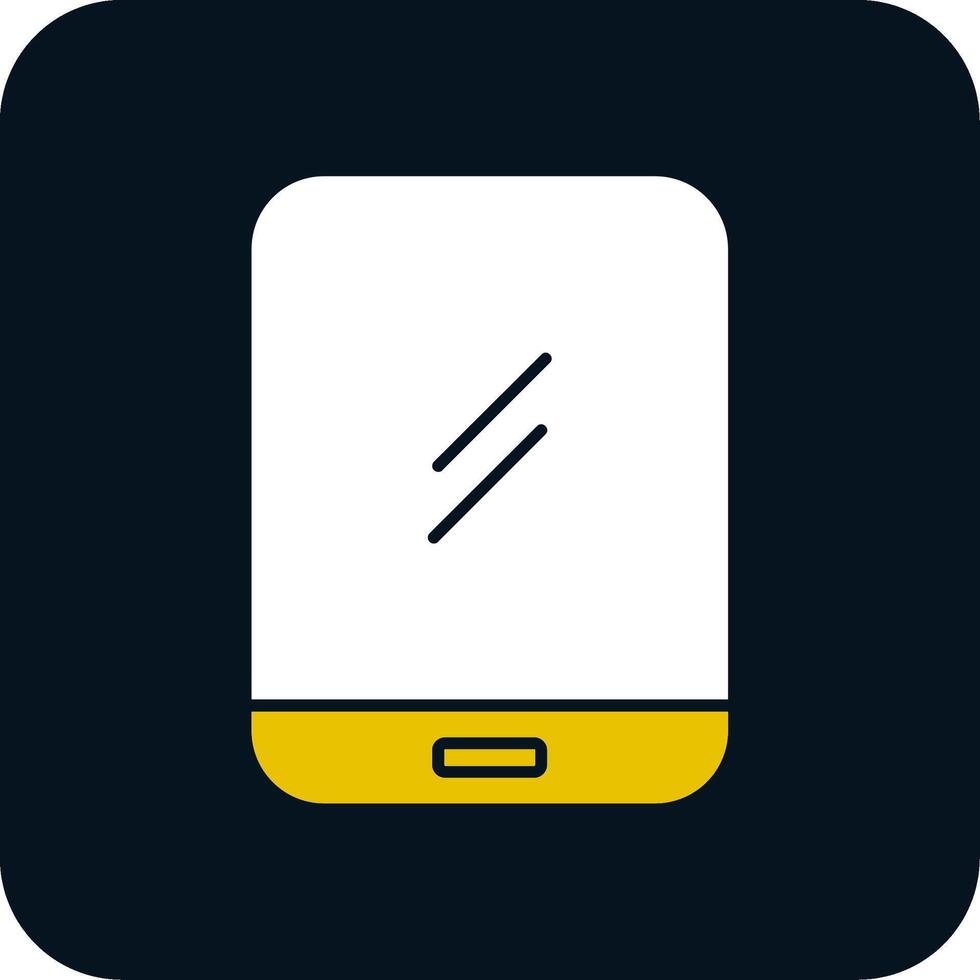 icône de deux couleurs de glyphe de tablette vecteur