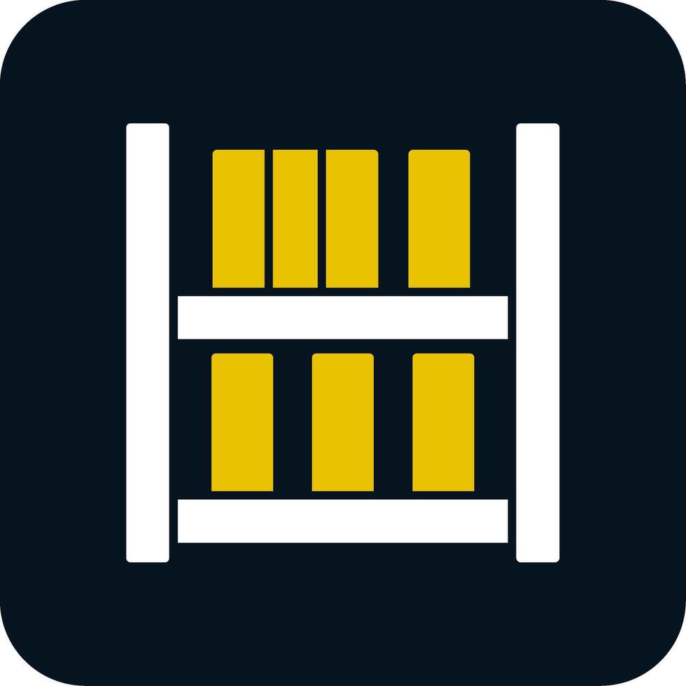 icône de bibliothèque glyphe deux couleurs vecteur
