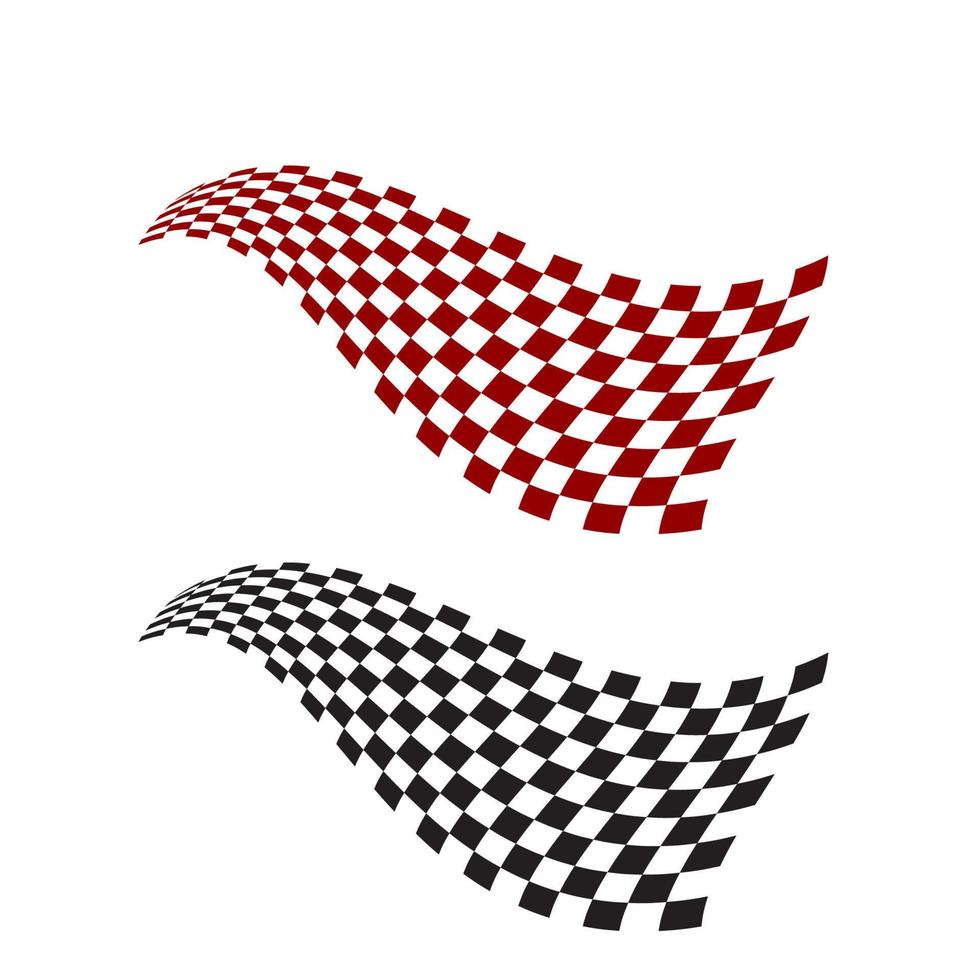 symboles d'icône de vecteur de drapeau de course. modèle de logo de drapeau à damier de conception simple