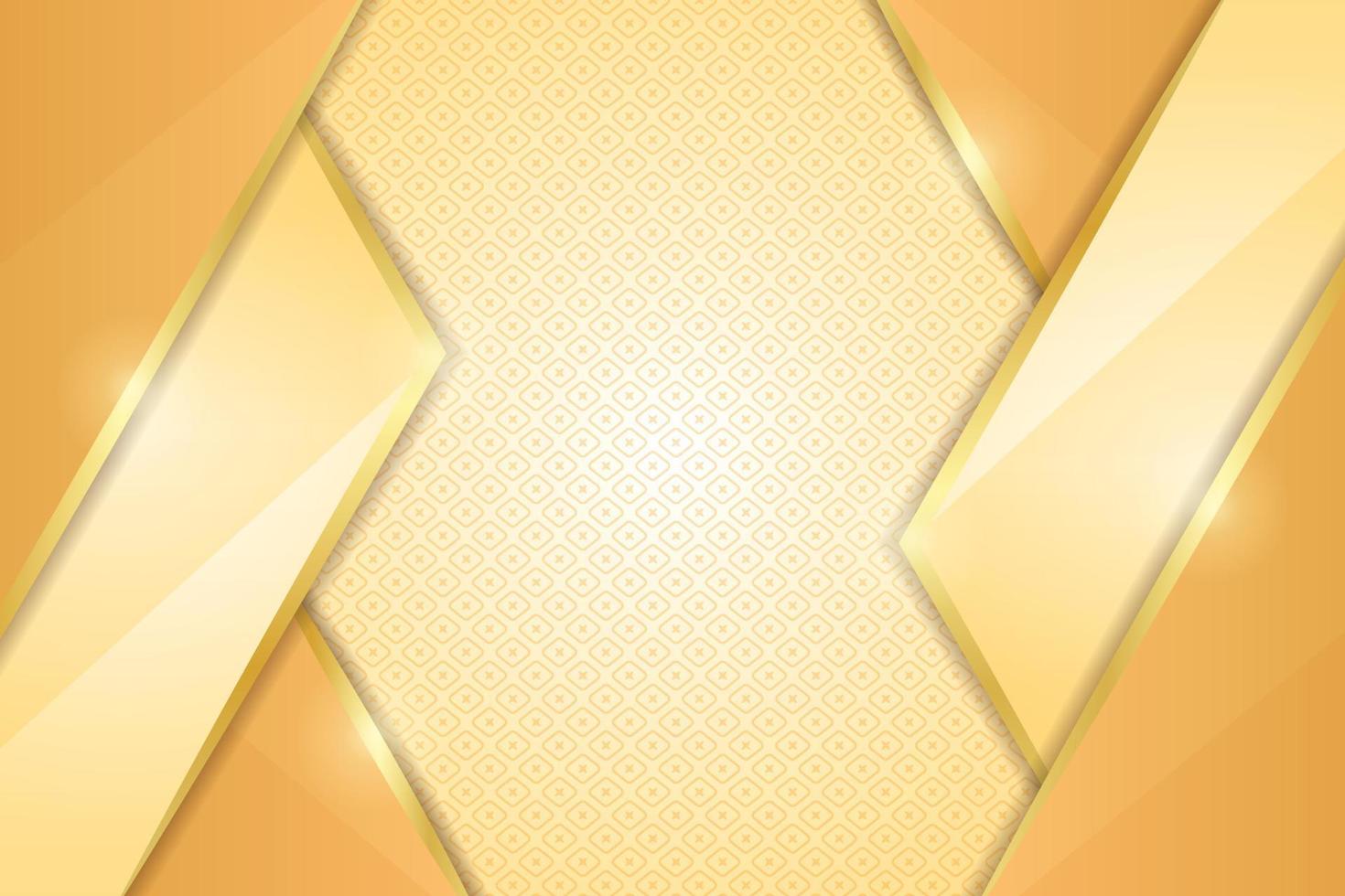 fond de luxe forme superposée dorée géométrique brillante douce avec boule vecteur