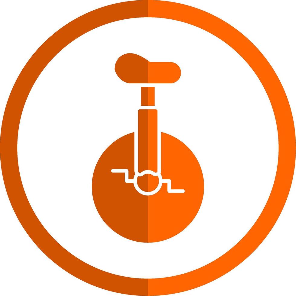 monocycle glyphe Orange cercle icône vecteur