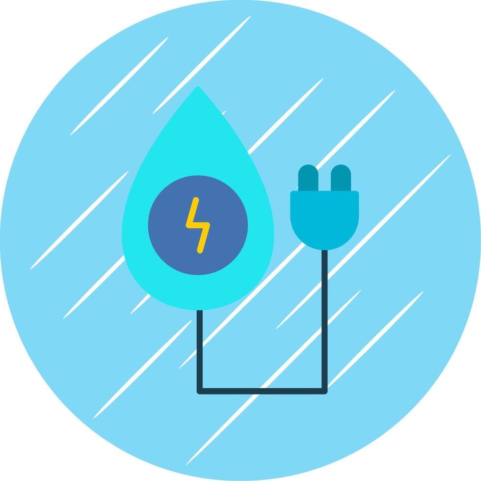 l'eau énergie plat bleu cercle icône vecteur