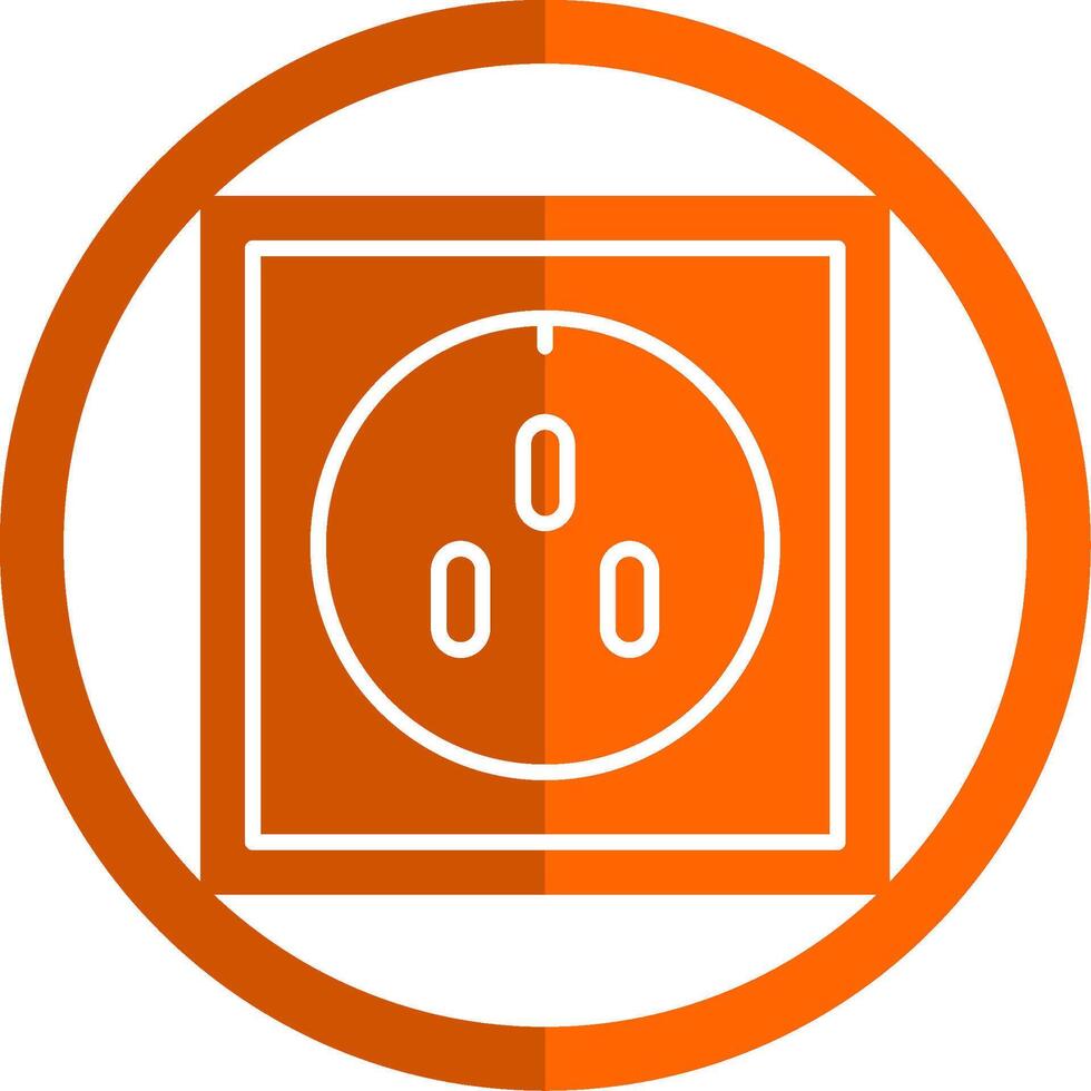 prise glyphe Orange cercle icône vecteur