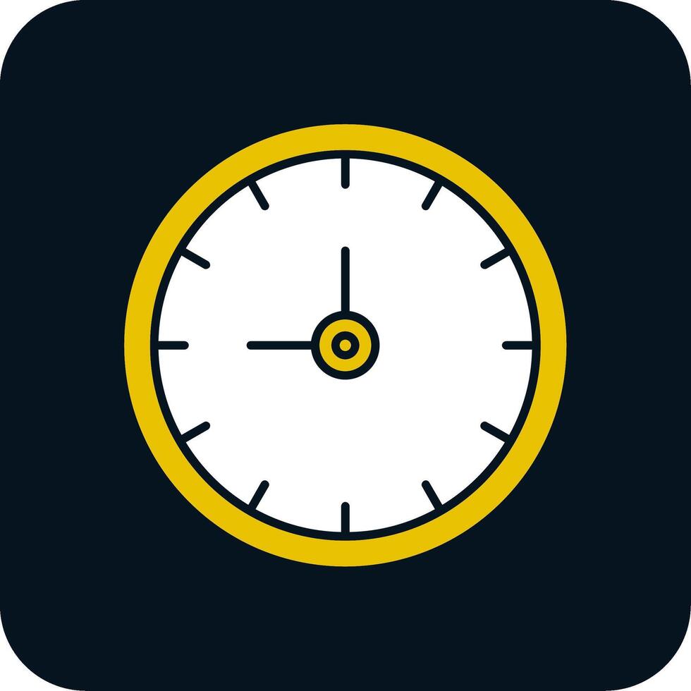icône de deux couleurs de glyphe d'horloge vecteur