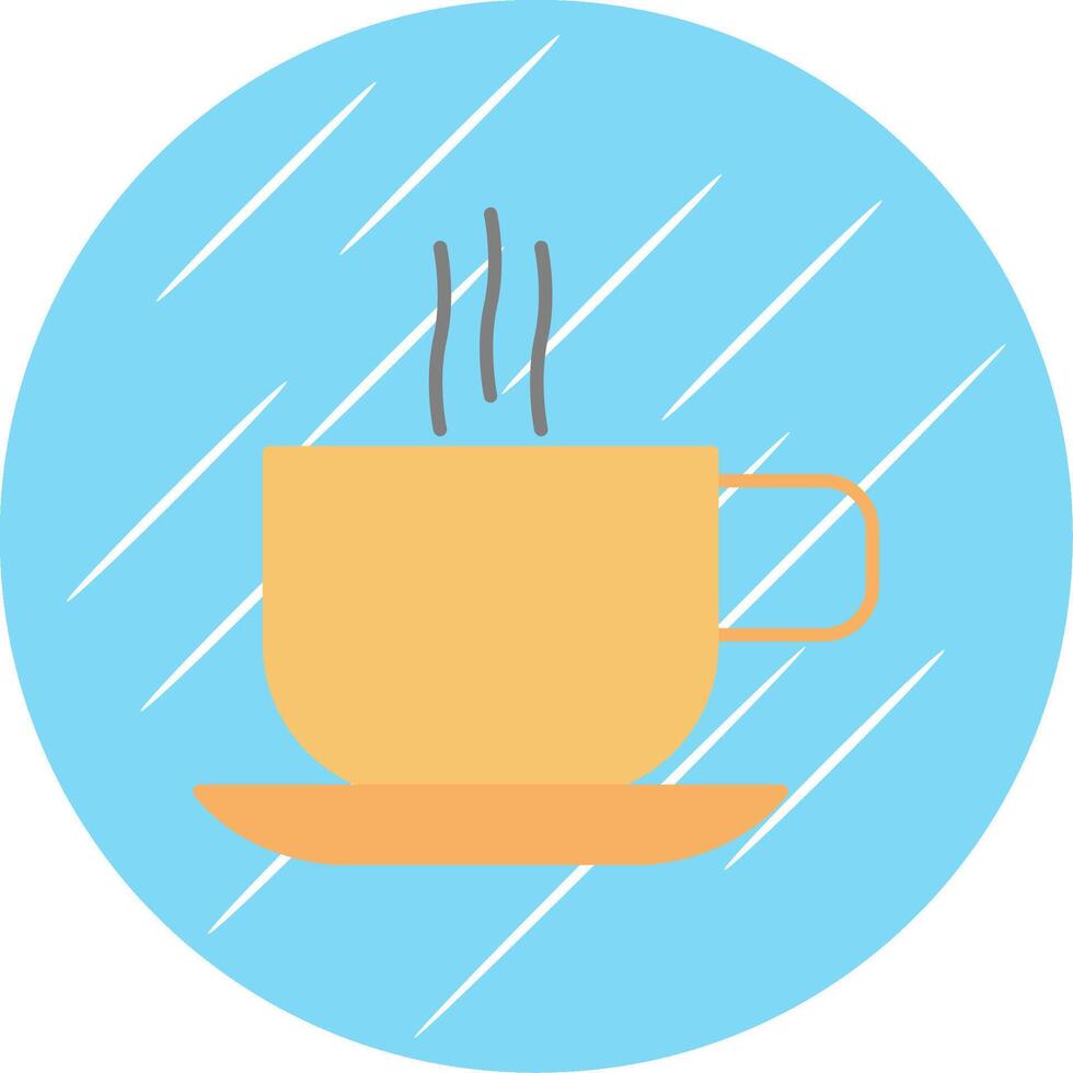 chaud café plat bleu cercle icône vecteur
