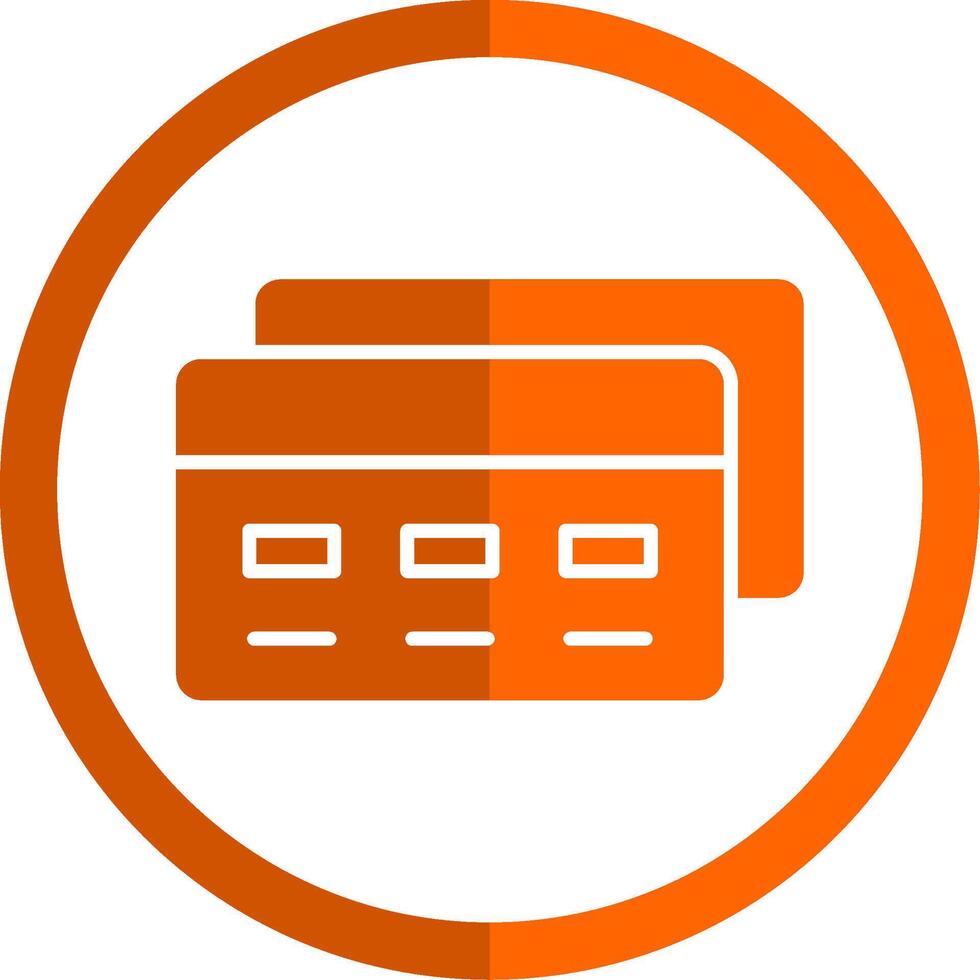 Paiement méthode glyphe Orange cercle icône vecteur