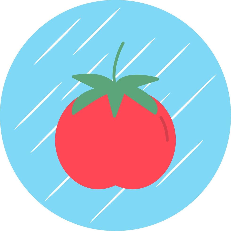 tomate plat bleu cercle icône vecteur