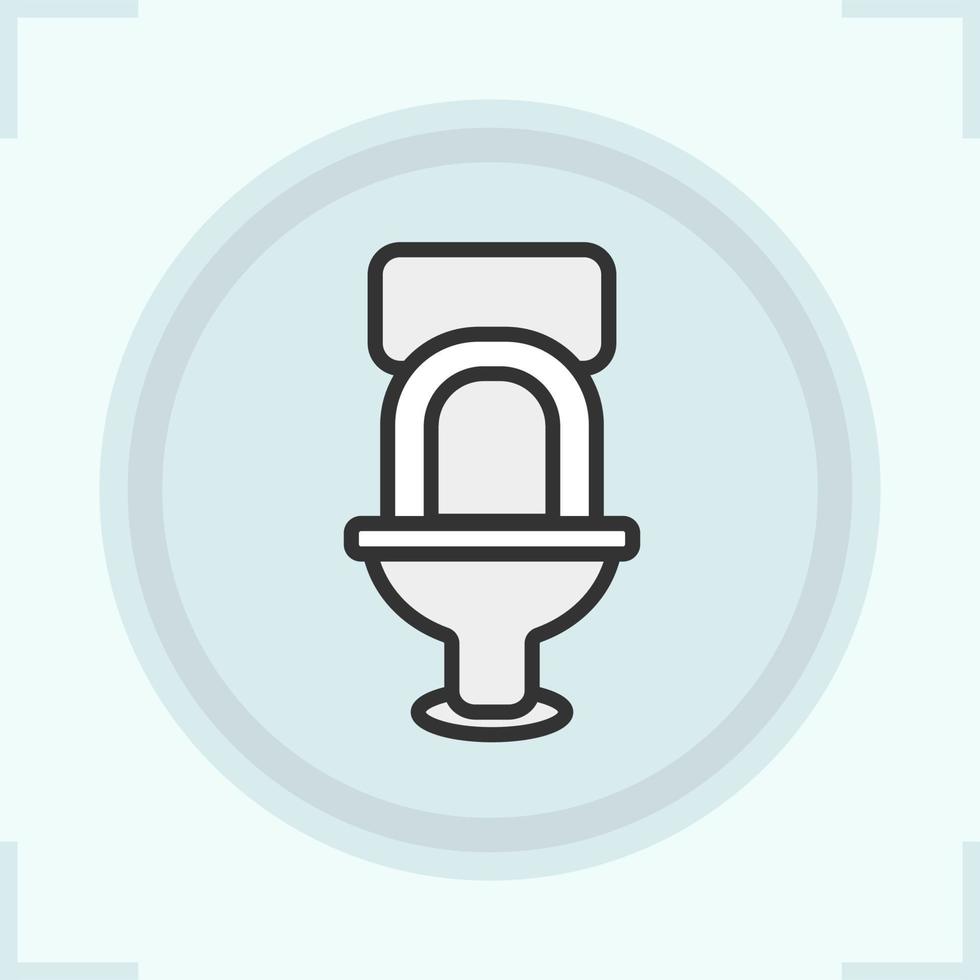 icône de couleur de toilette. cuvette de lavabo. illustration vectorielle isolée vecteur