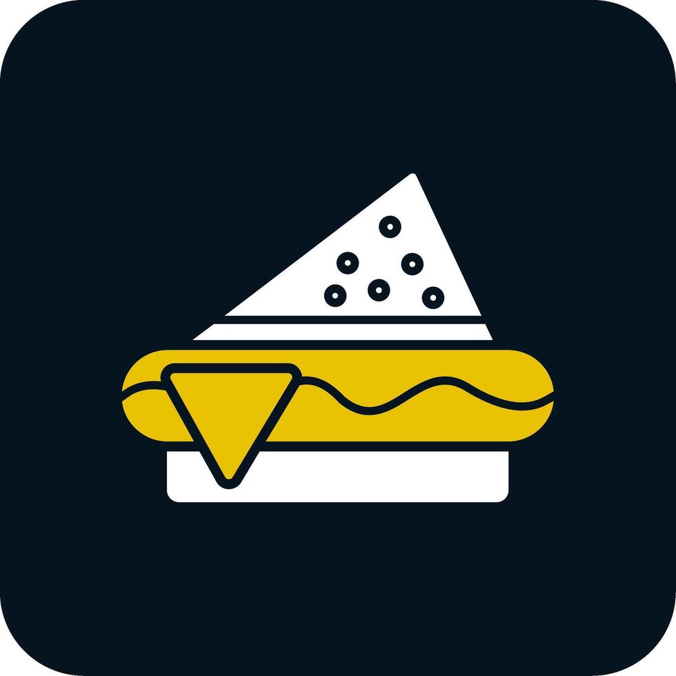 icône de deux couleurs glyphe sandwich vecteur