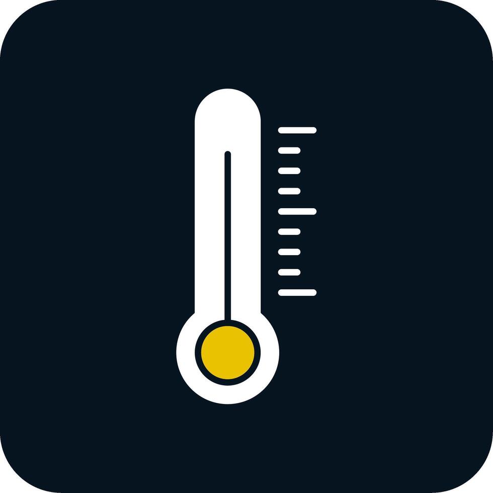 icône de deux couleurs de glyphe de thermomètre vecteur